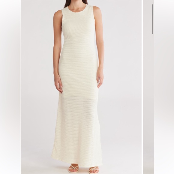 rag & bone Dresses & Skirts - rag & bone Carine Texture Knit Maxi Dress cream XL NWT